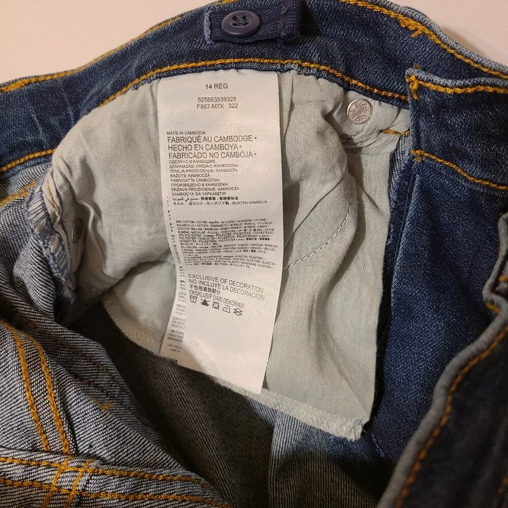 LEVIS MINI MOM HIGH RISE STRETCH - 14 REG